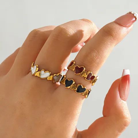 Anillo corazones ajustables