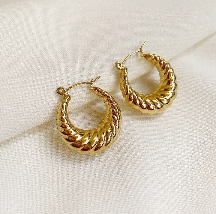 Argollas Chunky entrelazadas