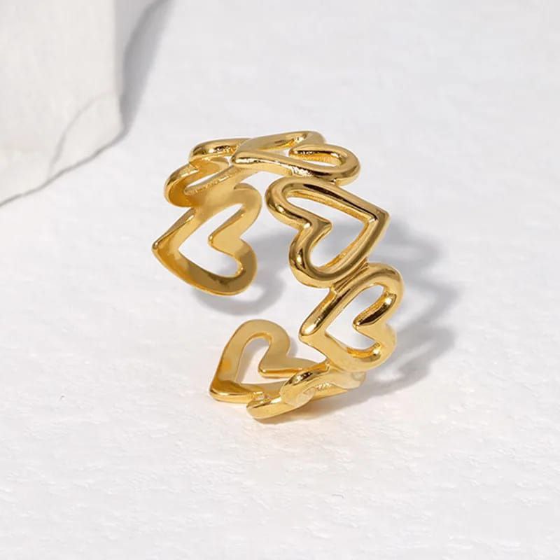 Anillo corazones ajustable