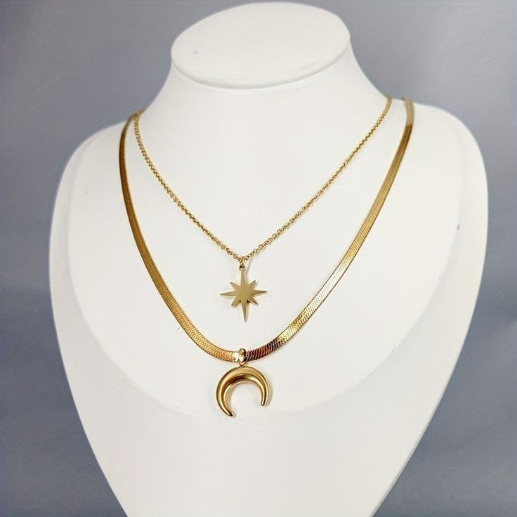 Cadena doble estrella y luna