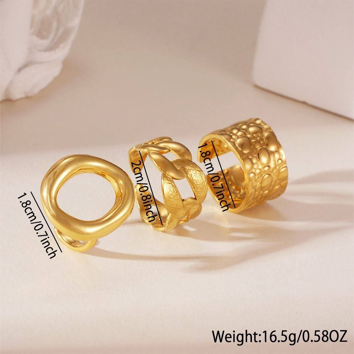 Set Anillos Dorados