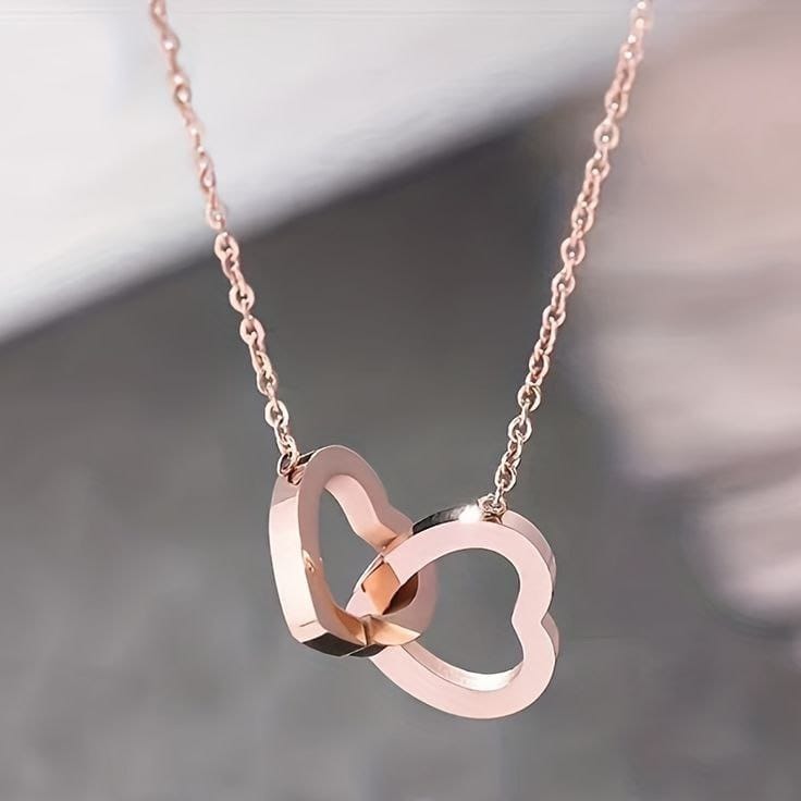 Cadena corazón entrelazados