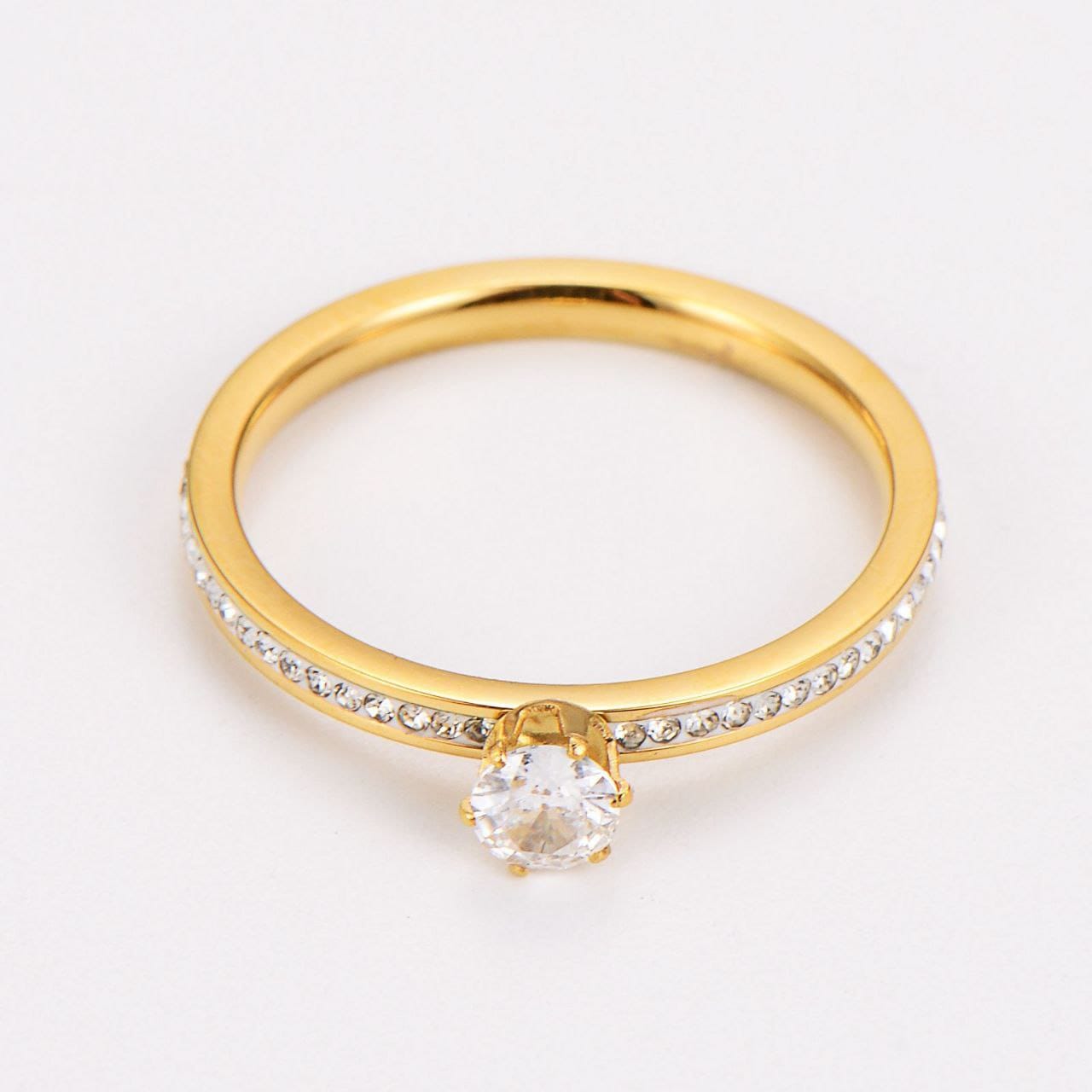 Anillo promesa con microcircones