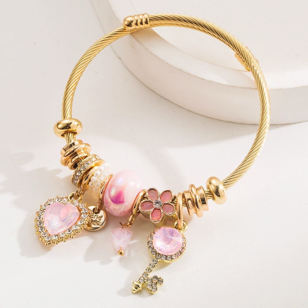 Pulsera Pandora Corazón y Llave