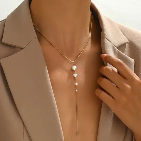 Cadena doble uso perlas