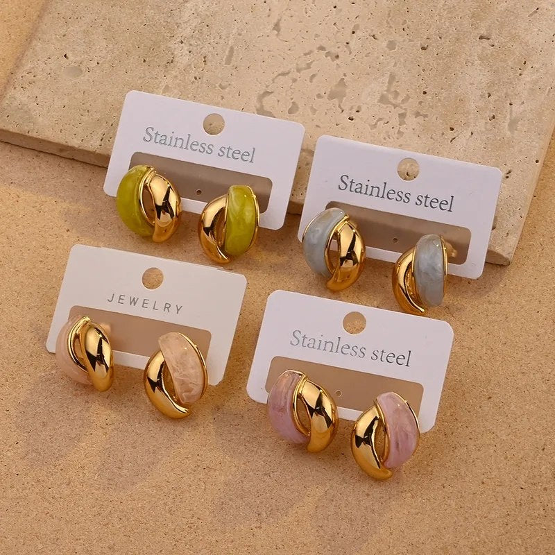 Aretes Entrelazados Colores