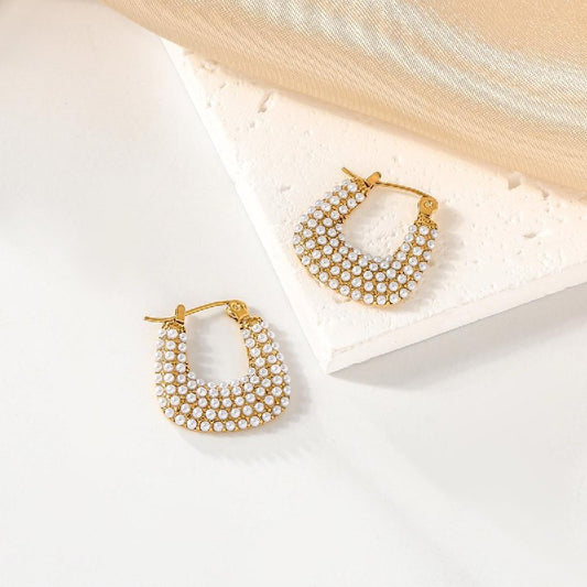 Argollas con perlitas