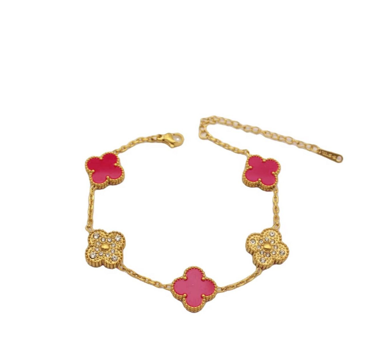 Pulsera flores bicolor