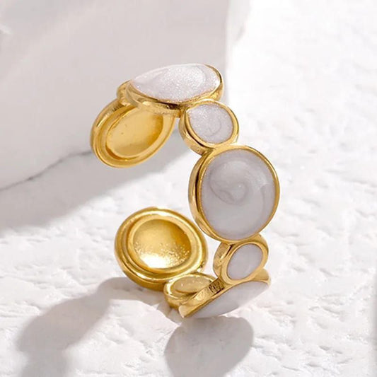 Anillo ajustable marmoleado