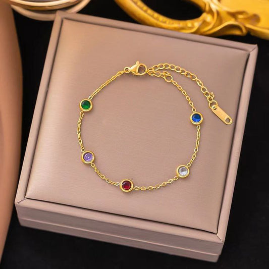 Pulsera piedras de colores