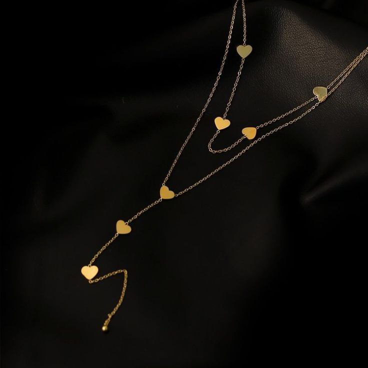 Cadena doble corazones
