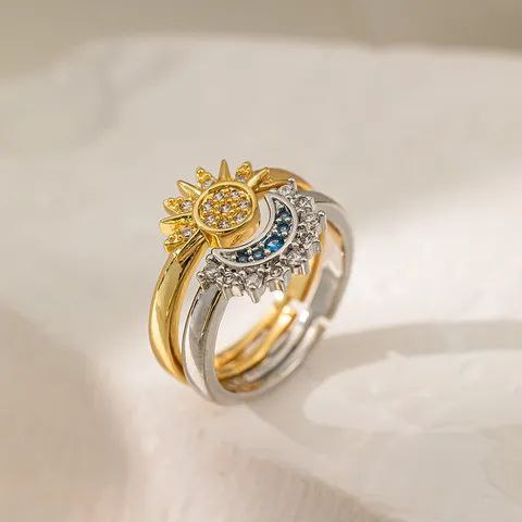 Set anillo sol y luna