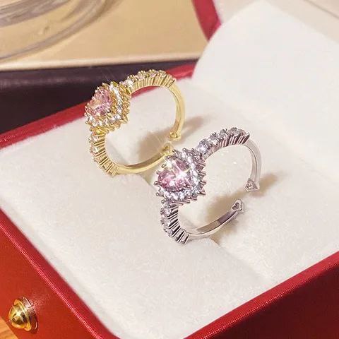 Anillo corazón con piedra