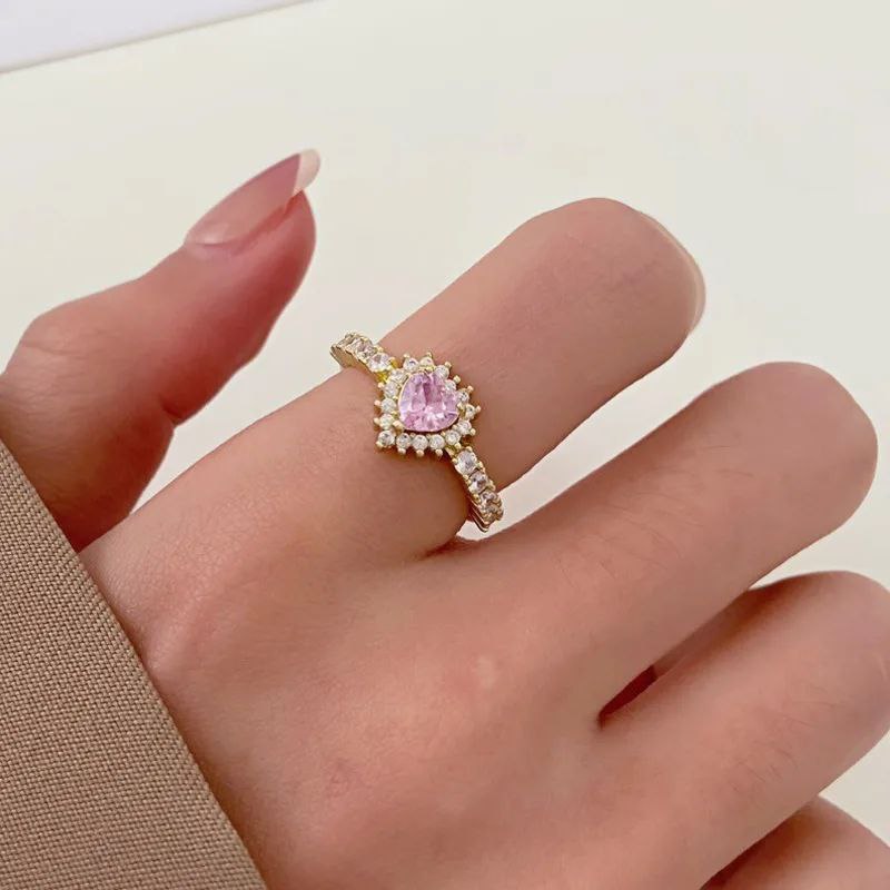 Anillo corazón con piedra