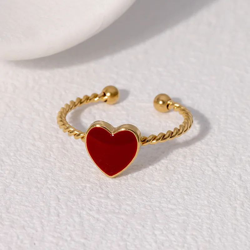 Anillo corazón ajustable