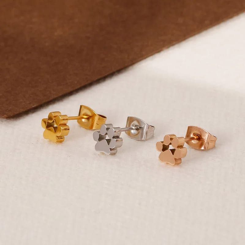 Aretes huella de perro