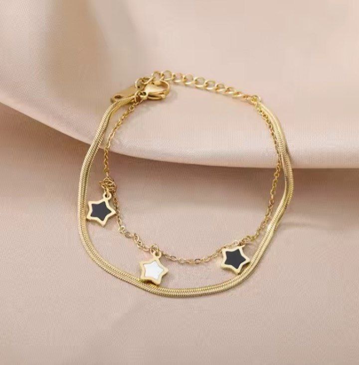 Pulsera doble estrellas