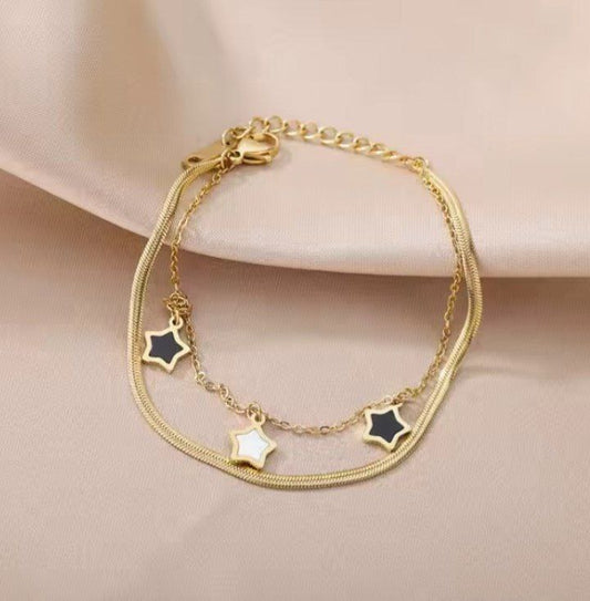 Pulsera doble estrellas