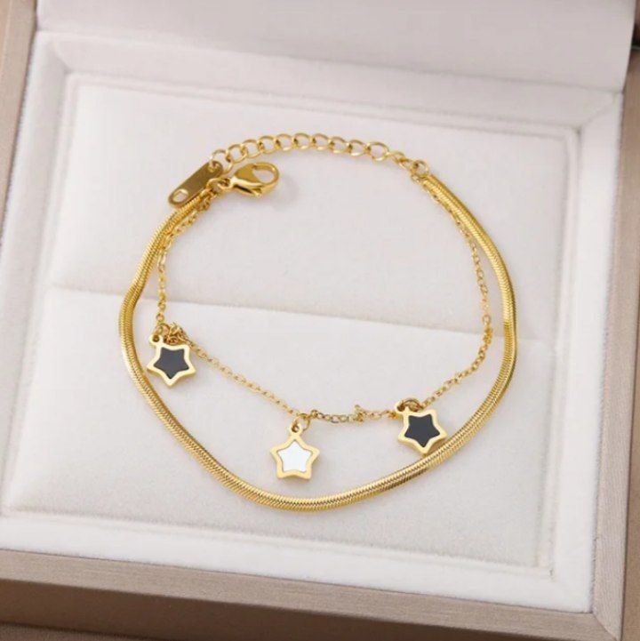 Pulsera doble estrellas