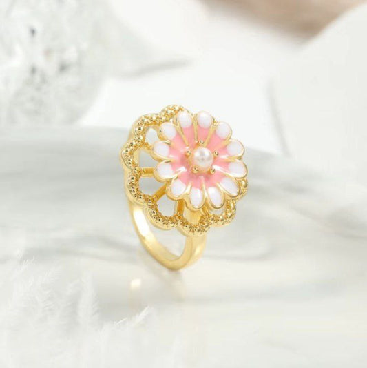 Anillo ajustable margarita giratoria