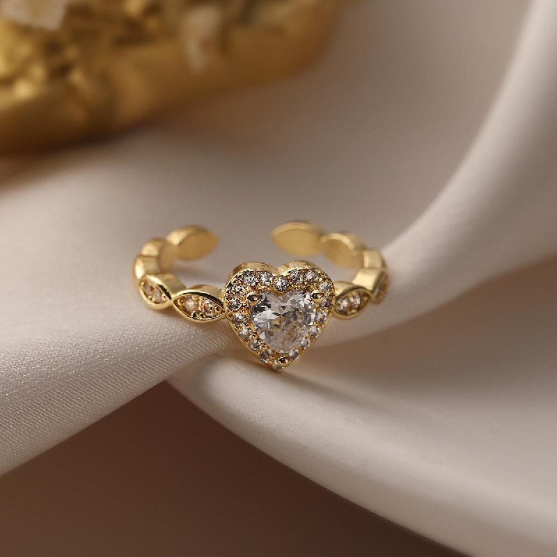 Anillo corazón ajustable