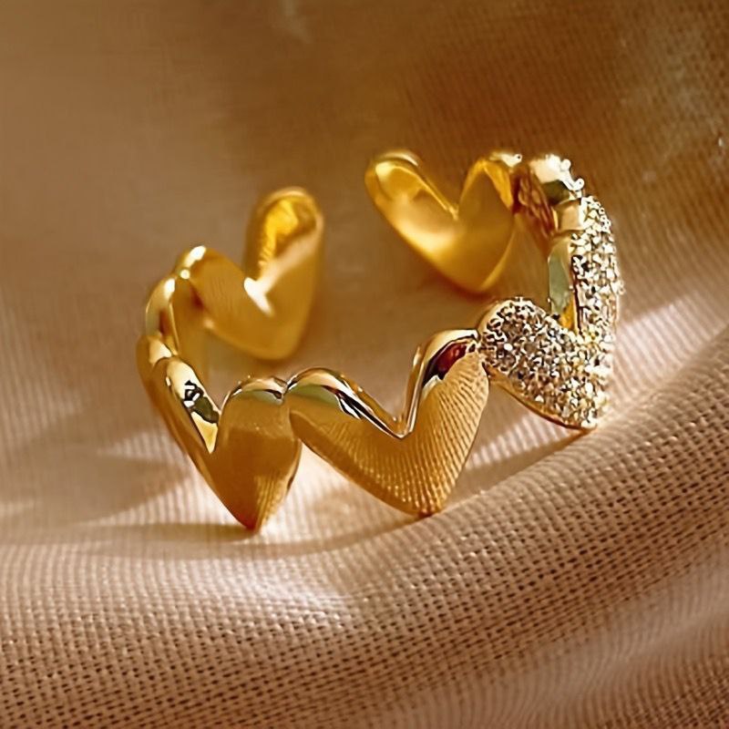 Anillo corazón ajustable