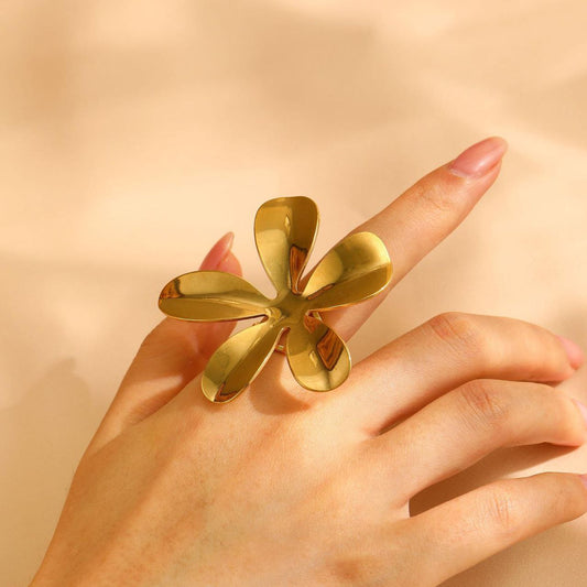 Anillo flor ajustable