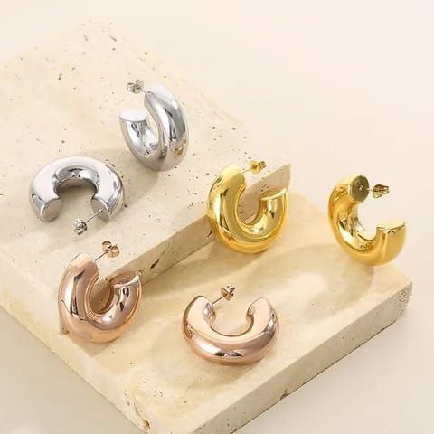 Argollas gruesas chunky