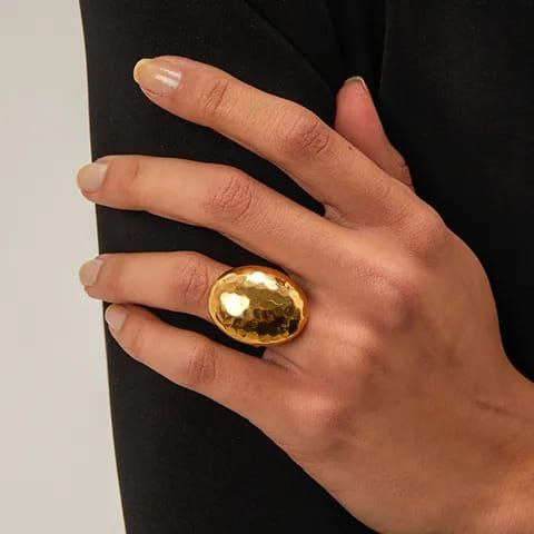 Anillo ajustable ovalado