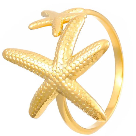 Anillo ajustable estrella de mar
