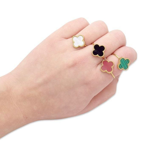 Anillo ajustable flores colores