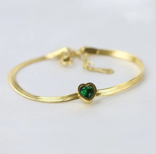 Pulsera snake corazón