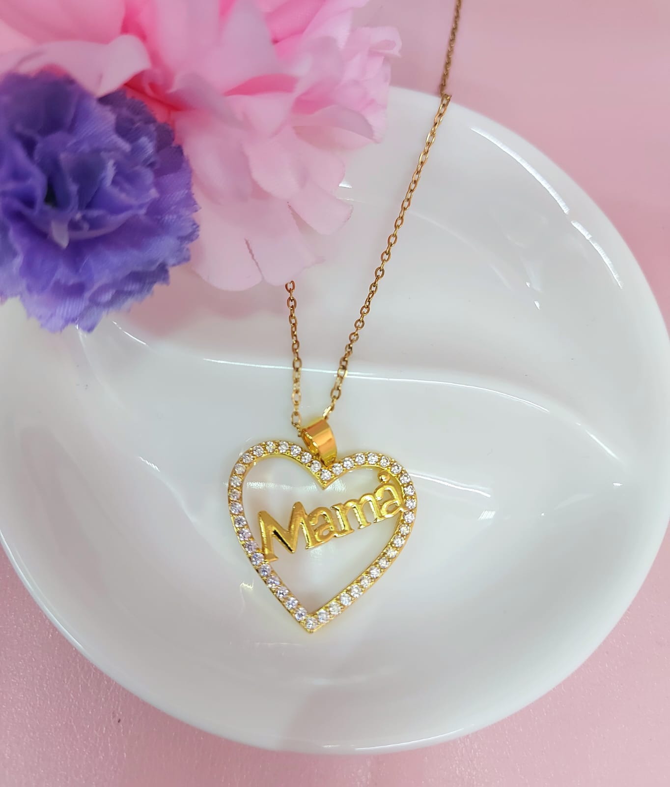 Cadena mamá y corazón