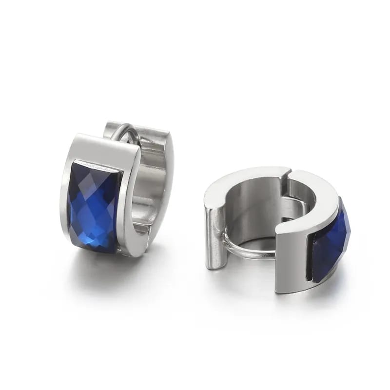 Argollas con piedras de colores
