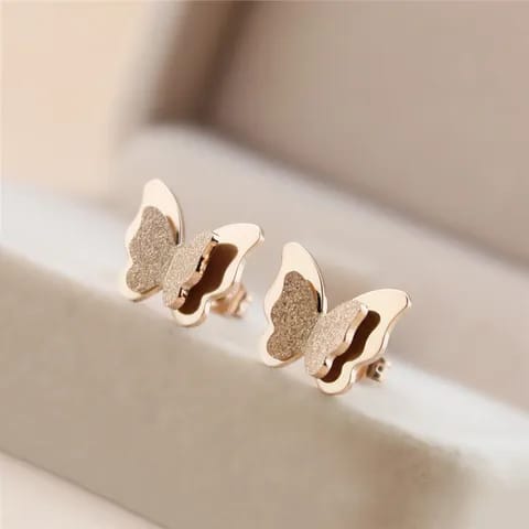 Aretes mariposa con brillos