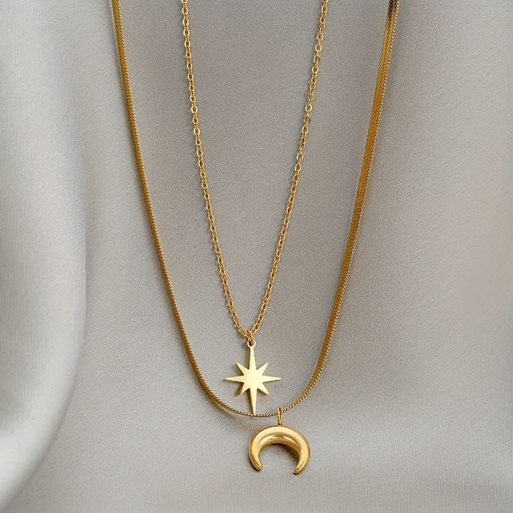 Cadena doble estrella y luna