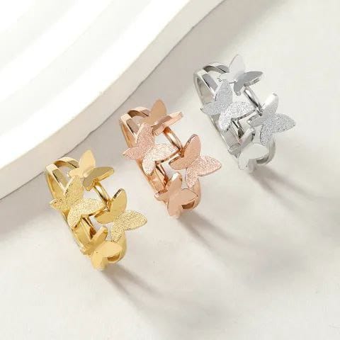 Anillo mariposa con brillos