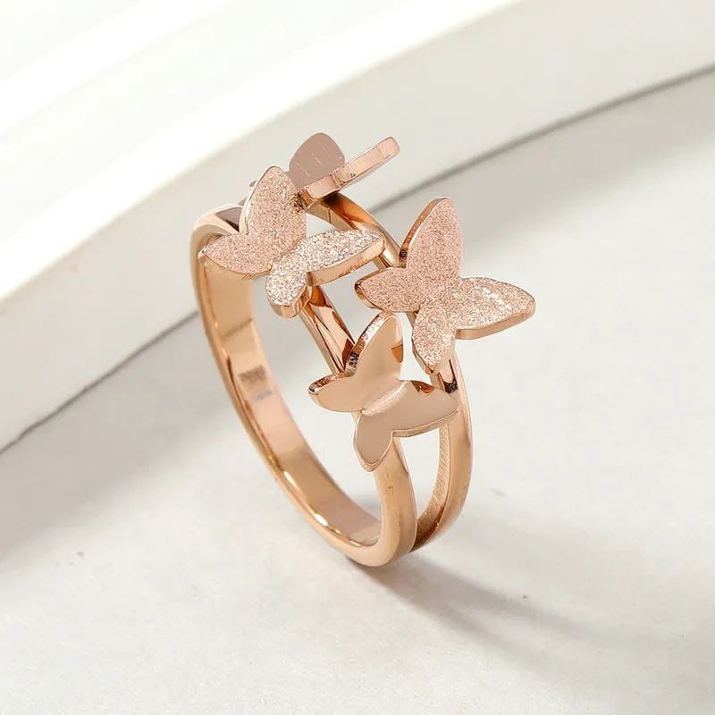 Anillo mariposa con brillos