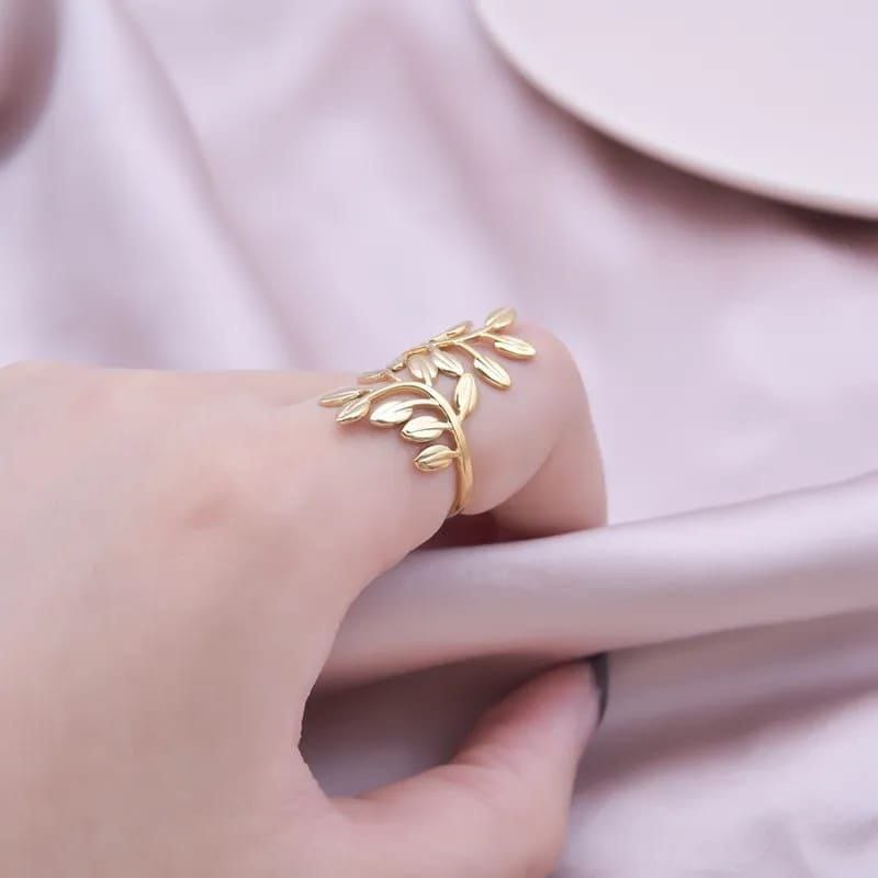 Anillo ajustable hojas