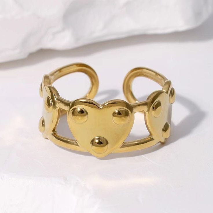Anillo corazones ajustable