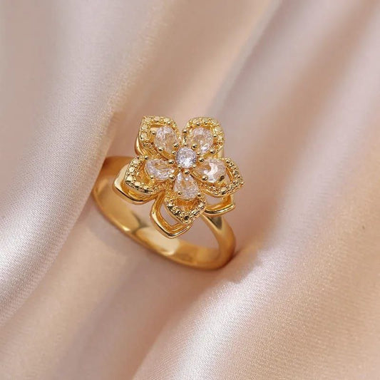 Anillo giratorio flor