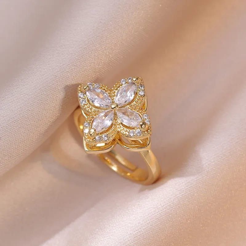 Anillo giratorio flor