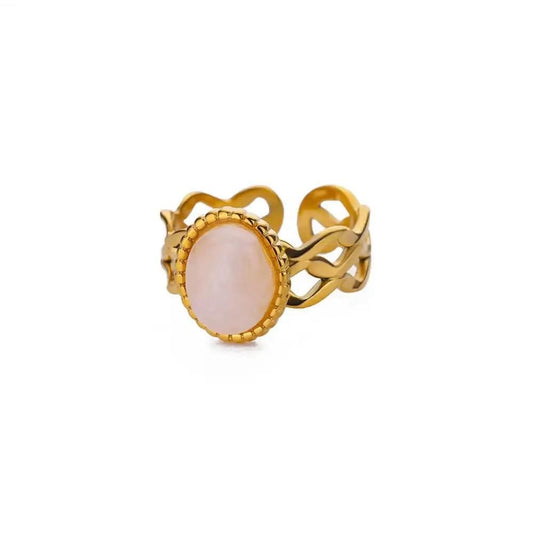 Anillo Perla Rosada