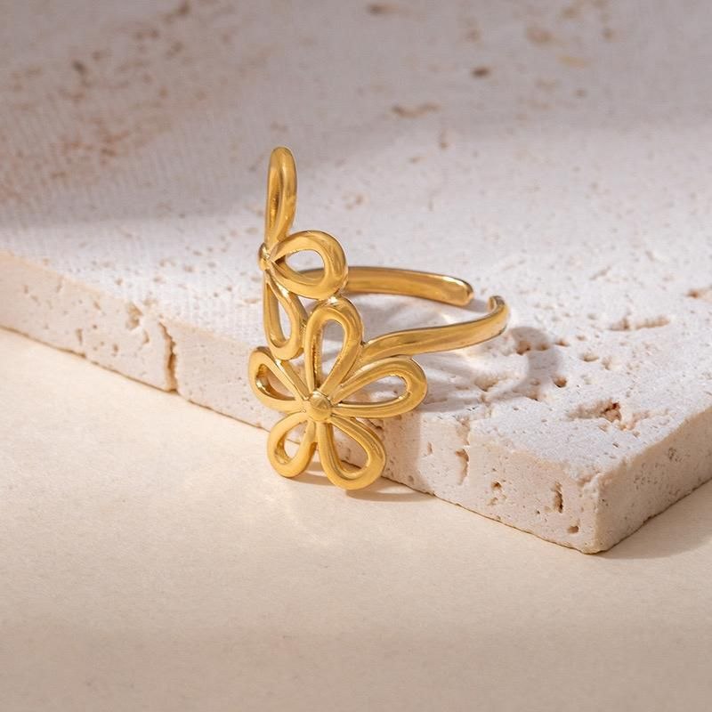 Anillo doble flor