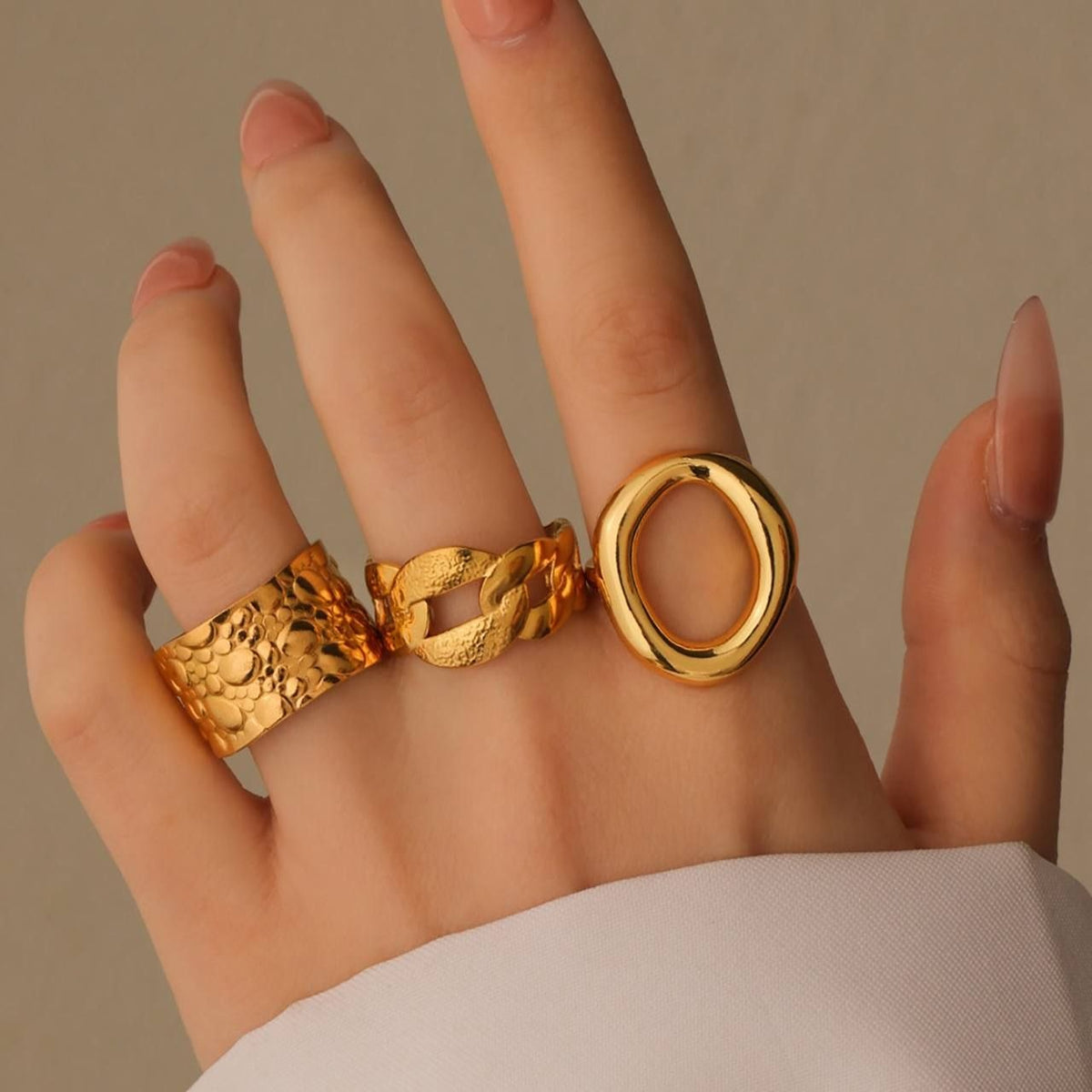 Set Anillos Dorados