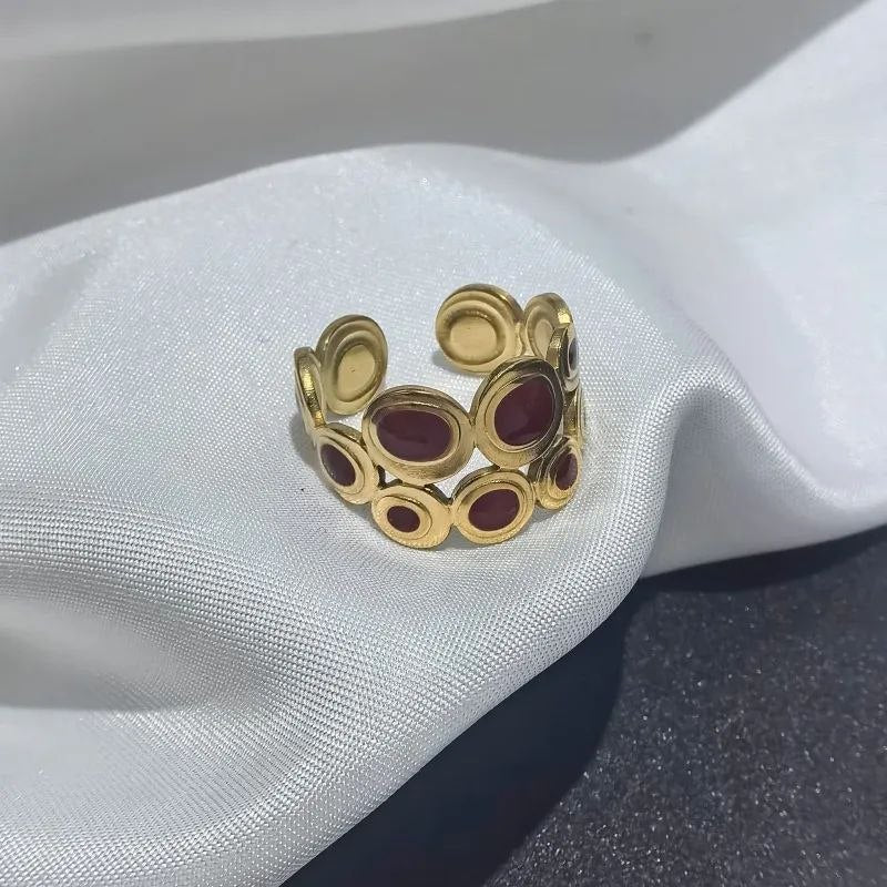 Anillo Círculos Rojos