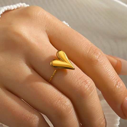 Anillo Corazón Dorado