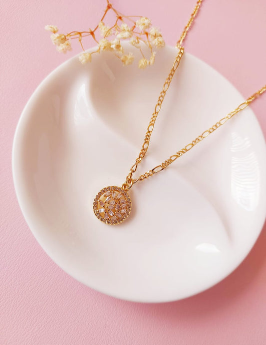 Cadena circulo con brillos