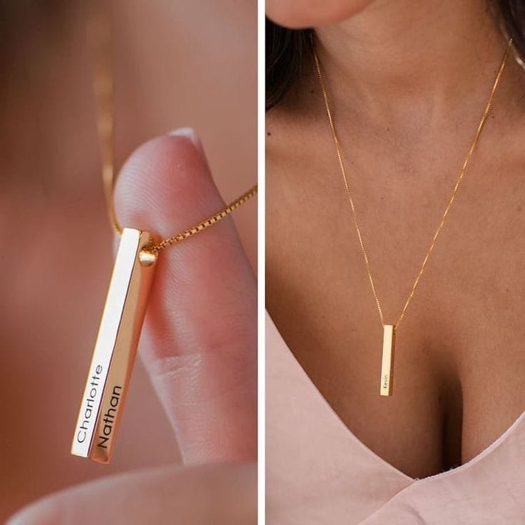 Cadena personalizada con grabado
