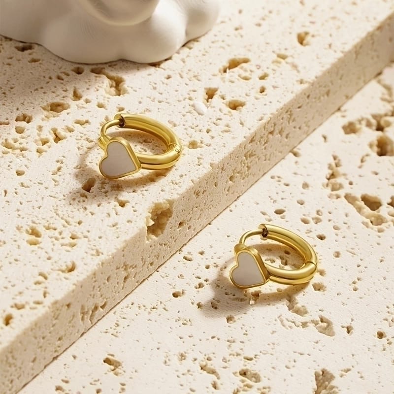 Argollas pequeñas corazón